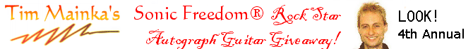 autograph guitar giveaway tima mainka sonic freedom