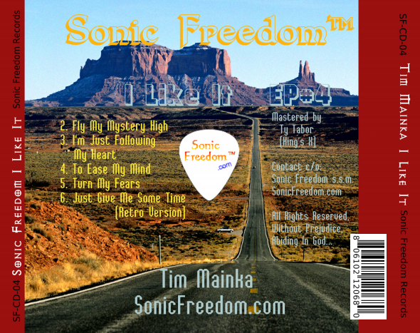 Sonic Freedom EP#4 I Like It EP#4 CD Back Tray image